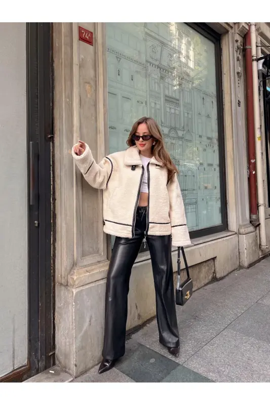Faux Fur Plush Jacket - 1