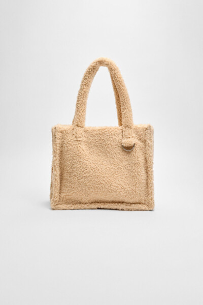 Faux fur tote bag - 1