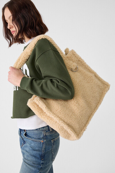 Faux fur tote bag - 2