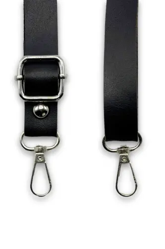 Faux Leather Adjustable Bag Strap 135 Cm Bag Accessory And Bag Accessory Black - Black - 3