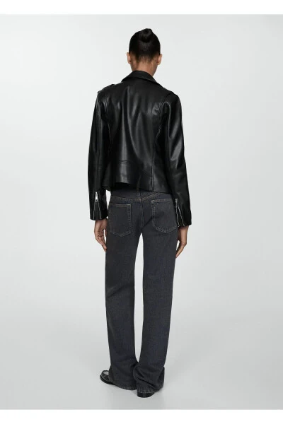 Faux leather biker jacket - 7