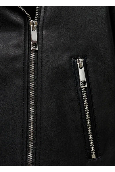 Faux leather biker jacket - 9