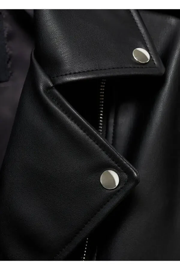 Faux leather biker jacket - 10