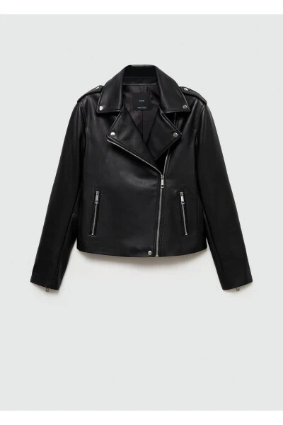 Faux leather biker jacket - 11