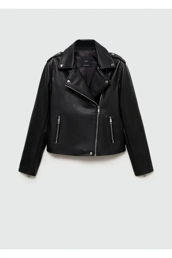 Faux leather biker jacket - 11