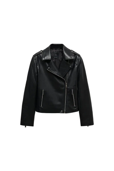 Faux leather biker jacket - 12