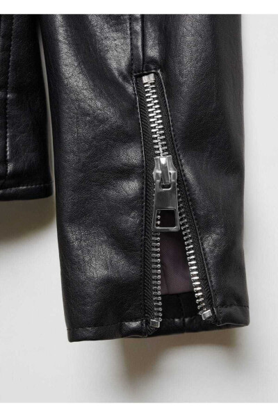 Faux Leather Biker Jacket - 7