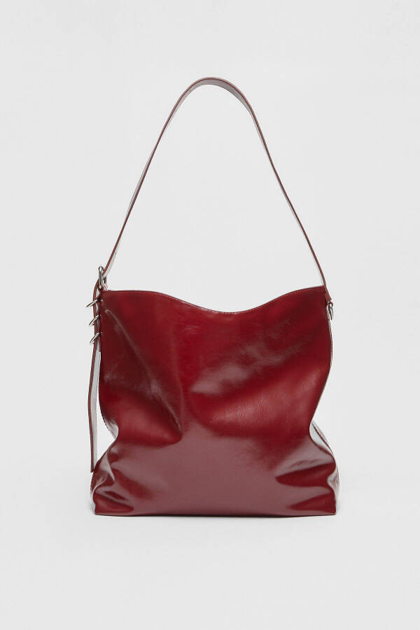 Faux leather bucket bag - 1