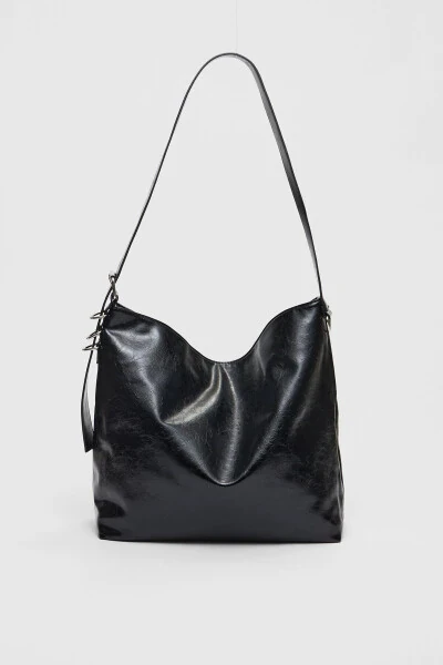 Faux leather bucket bag - 4