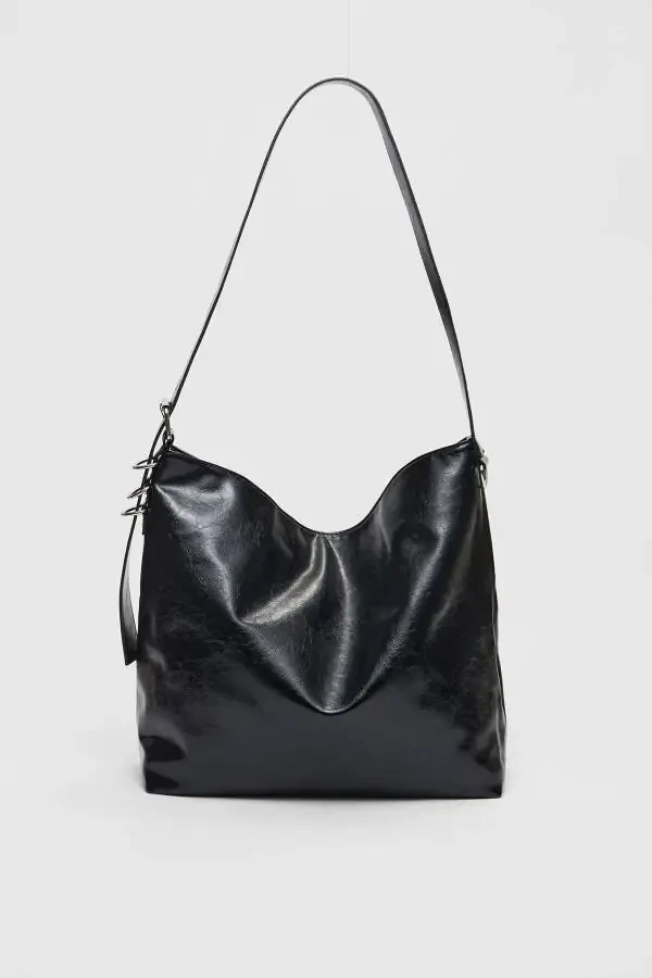Faux leather bucket bag - 4