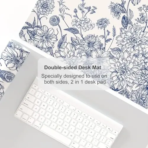 Faux Leather Large Mouse Pad, Office Desk Mat, 23.6
