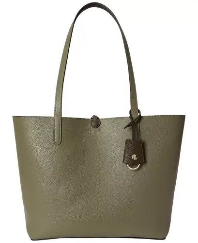 Faux-Leather Large Reversible Tote Bag - Botanic Green/Sage Green - LAUREN RALPH LAUREN (1)