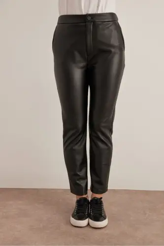 Faux Leather Pants - 4
