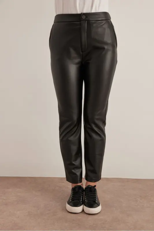 Faux Leather Pants - 4
