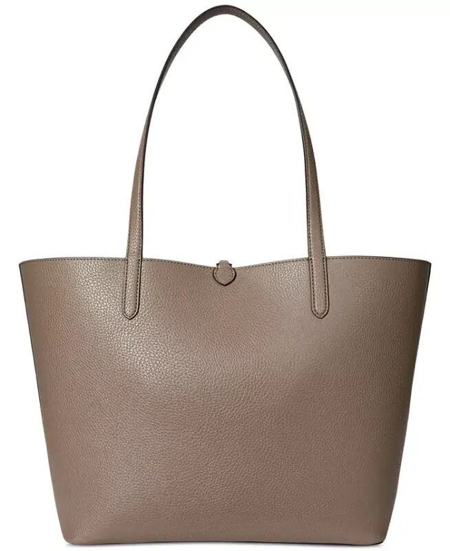 Faux-Leather Reversible Extra-Large Tote Bag - Rider Geo/Taupe Brown - 4