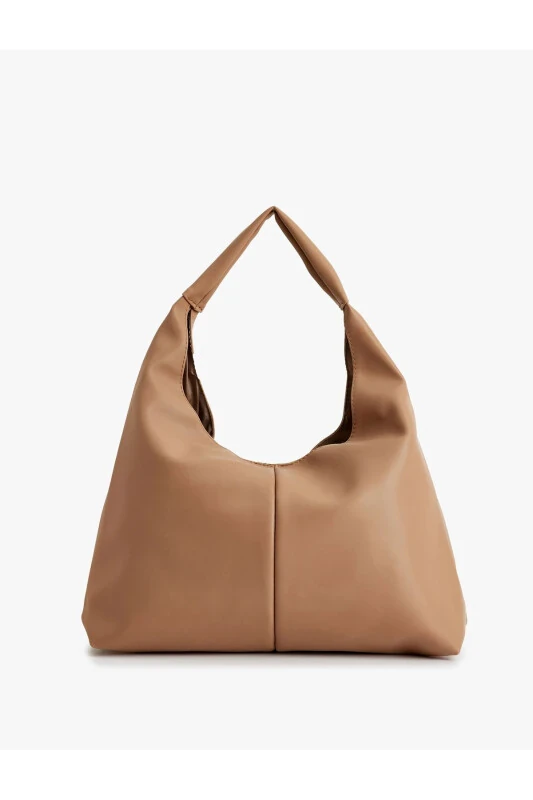 Faux Leather Stitched Shopper Bag - KOTON