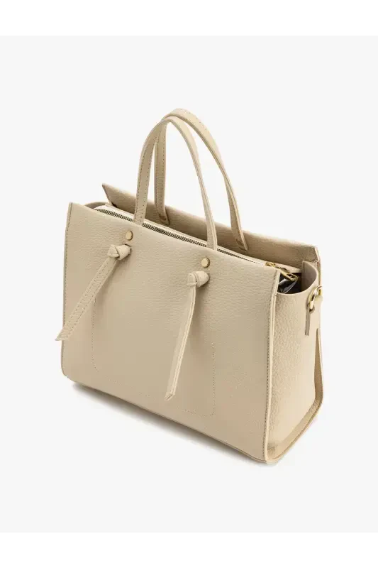 Faux Leather Zippered Handle Crossbody Bag - 3