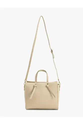 Faux Leather Zippered Handle Crossbody Bag - 4