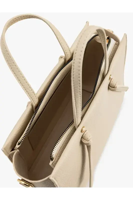 Faux Leather Zippered Handle Crossbody Bag - 5