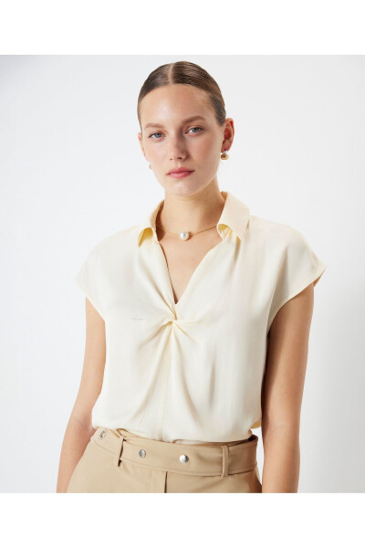 Faux pearl blouse - 6