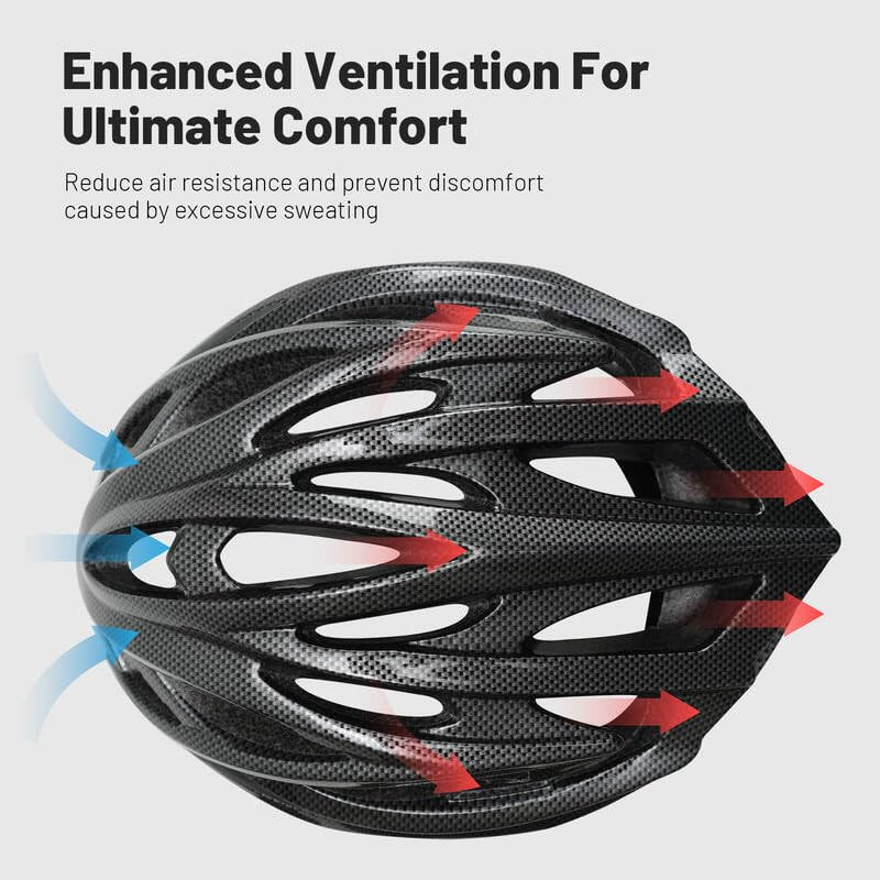 Favoto Lightweight Bike Helmet for Adults - CPSC Certified Mountain Road Bicycle Helmets Adjustable Fit for Men Women - 4