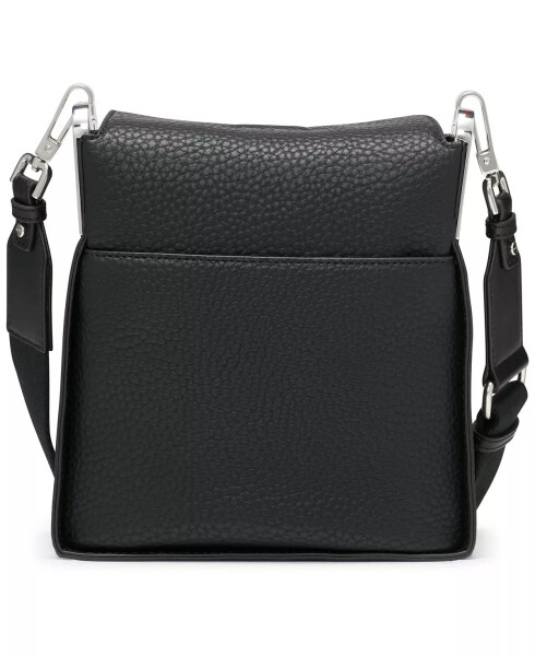 Fay Small Adjustable Crossbody с магнитной верхней застежкой, черная, серебряная - 4