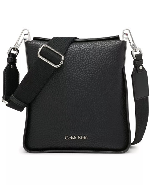 Fay Small Adjustable Crossbody with Magnetic Top Closure Black, Silver - 1