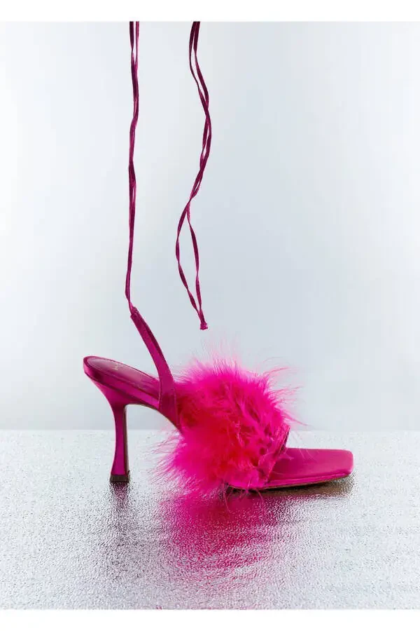 Feather Detail Sandal - 4