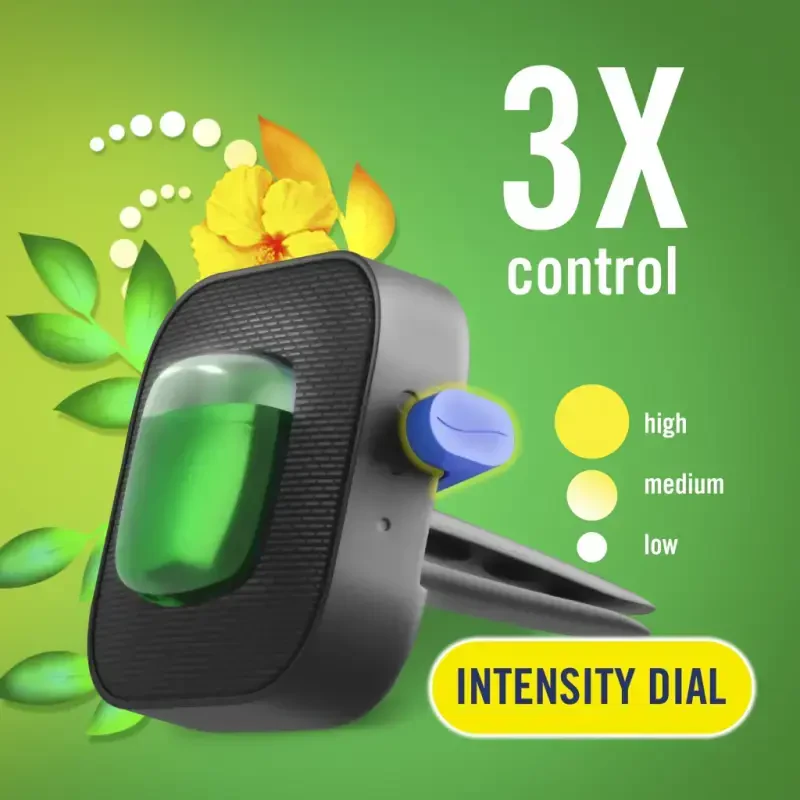 Febreze Car Air Freshener, Odor-Fighting Car Vent Clip, Gain Original, 3 Count - 3