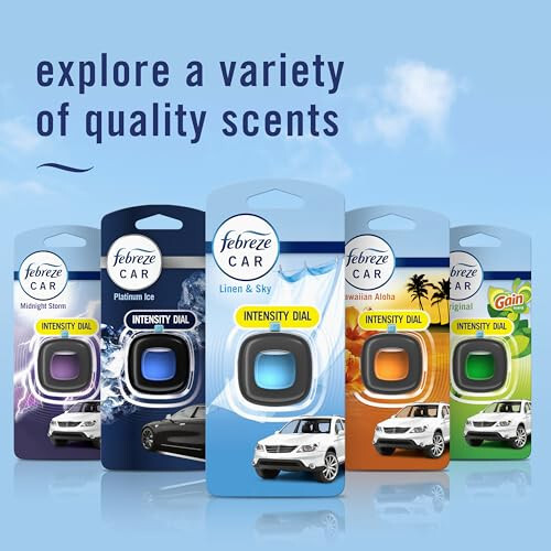 Febreze Car Air Freshener Vent Clip, Linen & Sky, 1 Count - 7