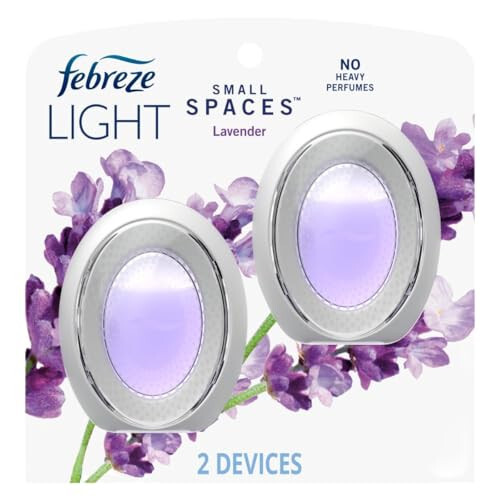 Febreze LIGHT Small Spaces Air Freshener Lavender, 2 count - 1