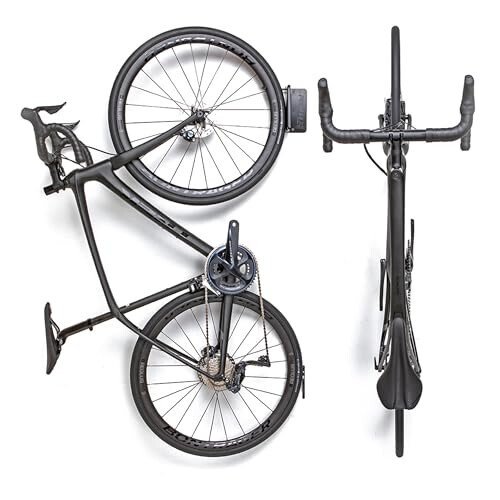 Feedback Sports | Velo Hinge 2.0 Pivoting Swivel Bike Wall Mount | Vertical Bicycle Hanger | Garage Fold Away Bike Hook | Road, Gravel, Mountain Bike Compatible - Feedback (1)