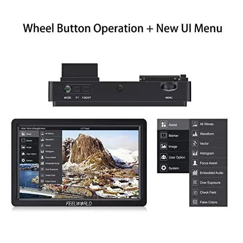 FEELWORLD FW568S 6-дюймовый монитор для камеры 1920x1080 IPS DSLR полевой монитор для камеры с FHD IPS 3G-SDI 4K HDMI F970 внешним питанием и комплектом установки - 3