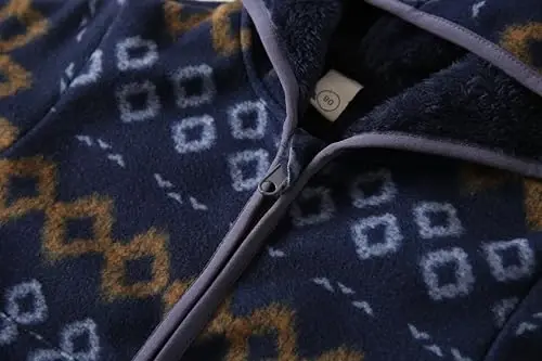 Feidoog Toddler Fleece Jacket Baby Boys Girls Hooded Zipper Long Sleeve Thick Warm Outerwear - 3