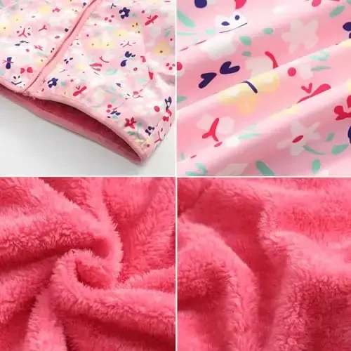 Feidoog Toddler Fleece Jacket Baby Boys Girls Hooded Zipper Long Sleeve Thick Warm Outerwear - MODAZONE (1)