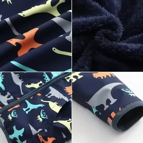 Feidoog Toddler Fleece Jacket Baby Boys Girls Hooded Zipper Long Sleeve Thick Warm Outerwear - MODAZONE (1)