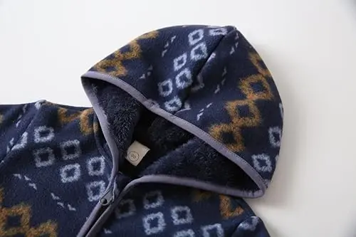 Feidoog Toddler Fleece Jacket Baby Boys Girls Hooded Zipper Long Sleeve Thick Warm Outerwear - MODAZONE (1)