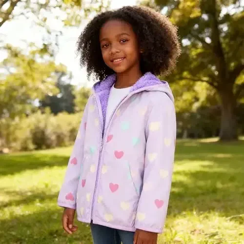 Feidoog Toddler Fleece Kurtka Chaqaloq O'g'il Bolalar Qizlar Kapüşonli Fermuar Uzun Qisma Qalin Issiq Ustki Kiyim 