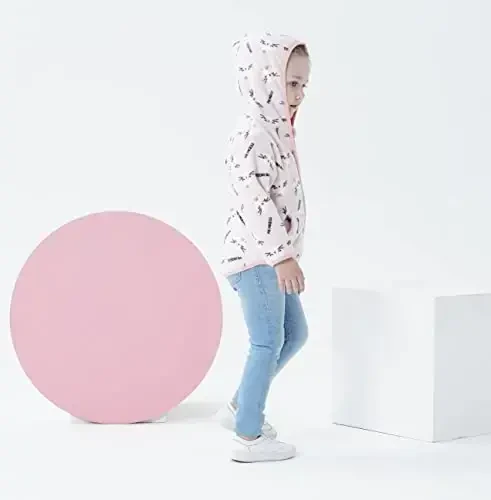 Feidoog Toddler Fleece Kurtka Chaqaloq O'g'il Bolalar Qizlar Kapüşonlu Fermuar Uzun Yengli Qalin Issiq Ustki Kiyim - 6