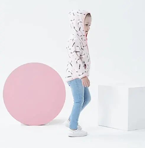 Feidoog Toddler Fleece Kurtka Chaqaloq O'g'il Bolalar Qizlar Kapüşonlu Fermuar Uzun Yengli Qalin Issiq Ustki Kiyim - 6