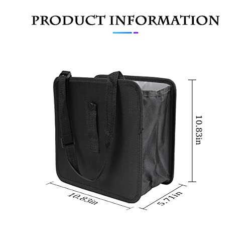 Fekey&JF Foldable Car Trash Can, Hanging Waterproof Leakproof Trash Can Storage Bag for Car with Large Capacity, Car Interior Accessories (Large) - 2