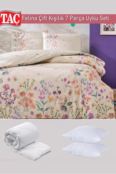 Felina Double Bed Sleeping Set Cream - Duvet Cover + Comforter + Pillow + Pillowcase - 1