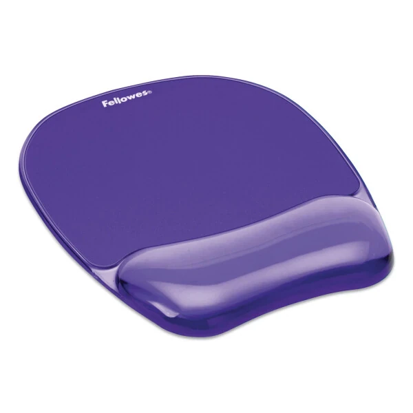 Fellowes Gel Crystals Mouse Pad with Wrist Rest, 7.87 x 9.18, Purple- - FELLOWES (1)