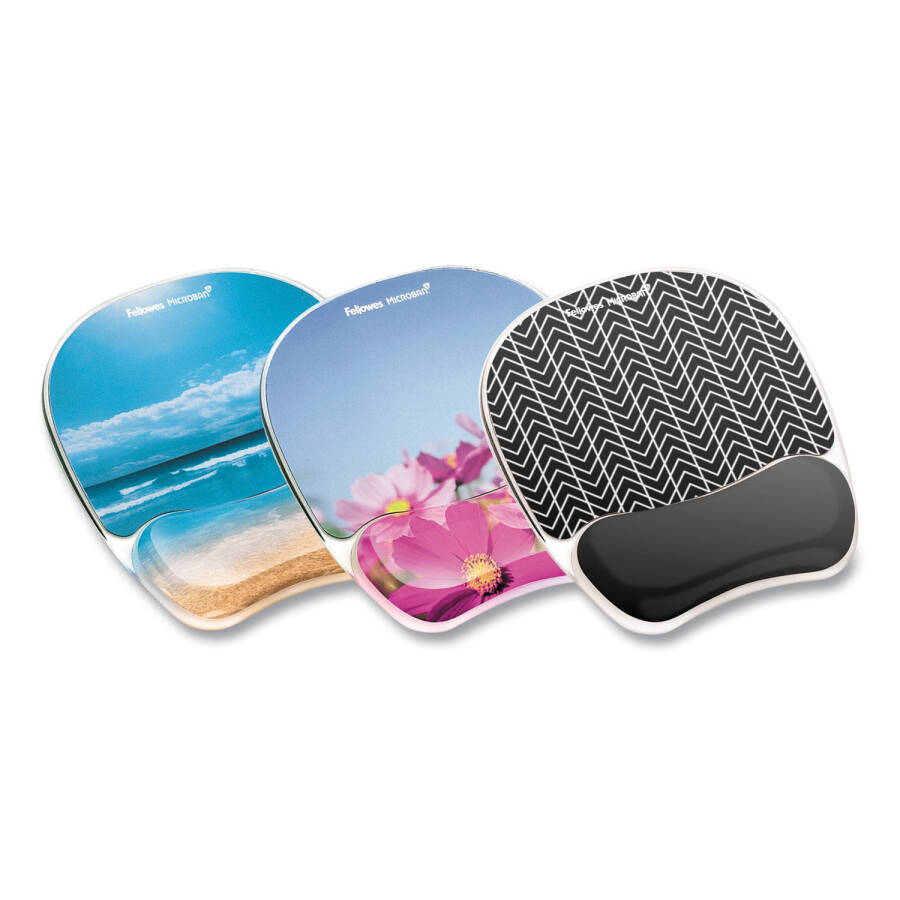 Fellowes Photo Gel Mouse Pad with Wrist Rest and Microban Protection, 7.87 x 9.25, Sandy Beach Design - 12