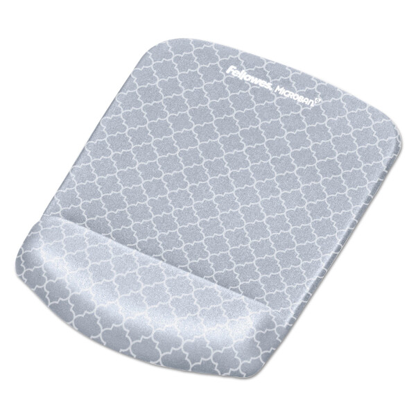 Fellowes PlushTouch Mouse Pad with Wrist Rest, 7.25 x 9.37, Lattice Design - 7