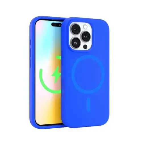 FELONY CASE – Apple iPhone 16 Pro Max Case - MagSafe Phone Case, Liquid Silicone, Vibrant Color with Anti-Scratch Microfiber Lining, Non-Slip Grip & 360° Shockproof Protection (Blue) - 5