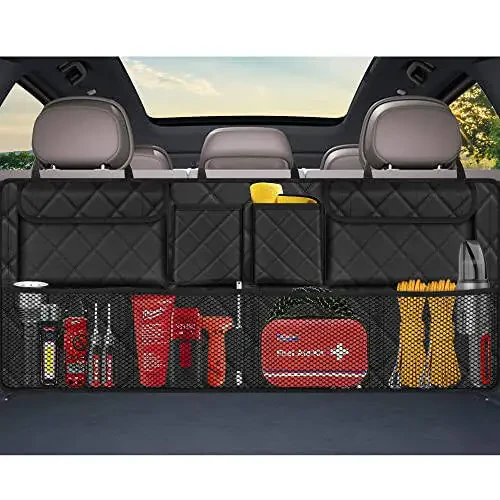 Femuar Car Trunk Organizer, Large Capacity Backseat Trunk Organizer (42