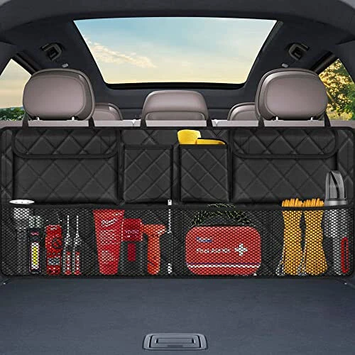 Femuar Car Trunk Organizer, Large Capacity Backseat Trunk Organizer (42