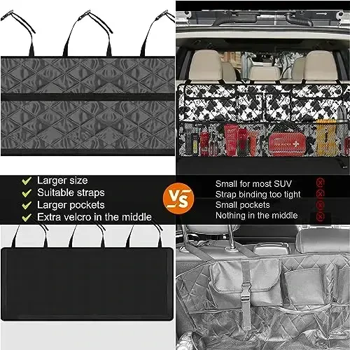 Femuar Car Trunk Organizer,Large Capacity Backseat Trunk Organizer(42