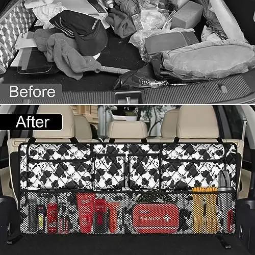 Femuar Car Trunk Organizer,Large Capacity Backseat Trunk Organizer(42
